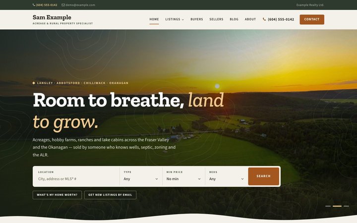 Acreage template